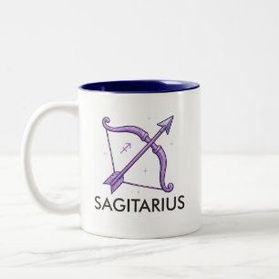 Café Em Dois Tons Caneca de Aniversário do Signo de Sagitário Astrol