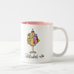 Café Em Dois Tons Caneca de Apaixonado por Álbum de Recortes