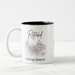 Café Em Dois Tons Caneca de Aposentadoria para Viajantes