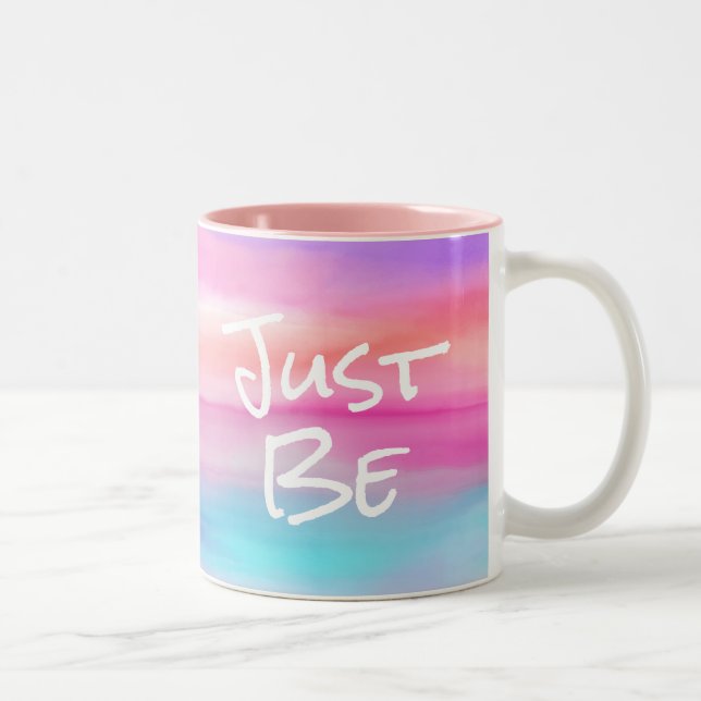 Café Em Dois Tons Caneca de Aquarela Just Be (Direita)