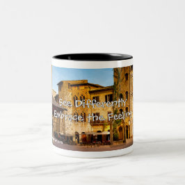 Café Em Dois Tons Caneca de Arte — Rocky Mountain - Ver Diferente
