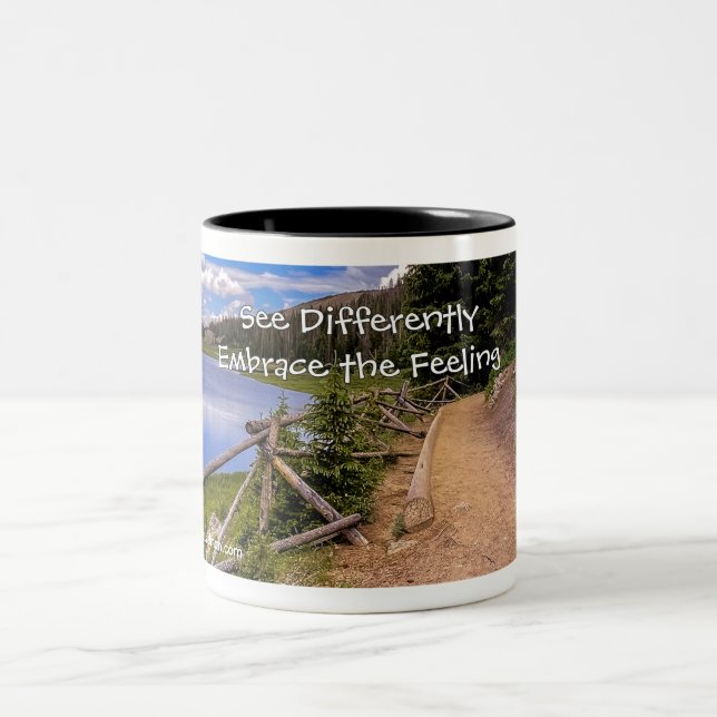 Café Em Dois Tons Caneca de Arte — Rocky Mountain - Ver Diferente (Centro)