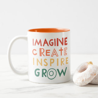 Café Em Dois Tons Caneca de Artista Criatividade Inspiradora Colorid