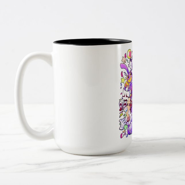 Café Em Dois Tons Caneca de artista TADC (Esquerda)