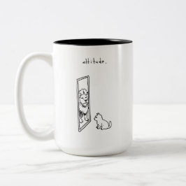 Café Em Dois Tons caneca de atitude