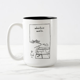 Café Em Dois Tons Caneca de aventura