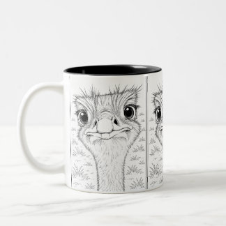 Café Em Dois Tons Caneca de avestruz bobo