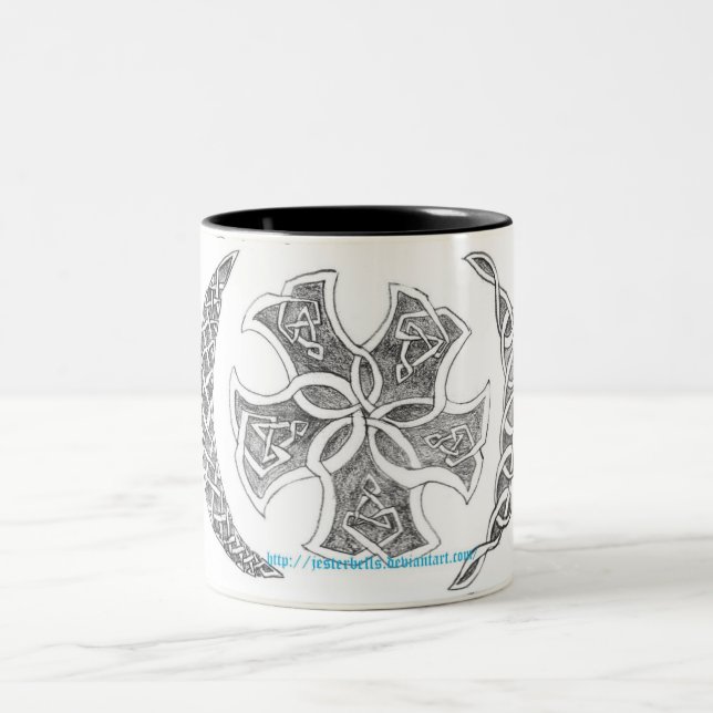Café Em Dois Tons caneca de banner celta (Centro)