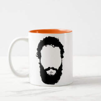 Café Em Dois Tons Caneca de Beardliness, alaranjada