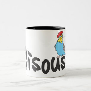 Café Em Dois Tons Caneca de Bisous