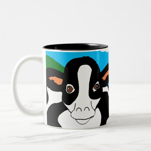 Café Em Dois Tons Caneca de BlueSkyCows (Esquerda)