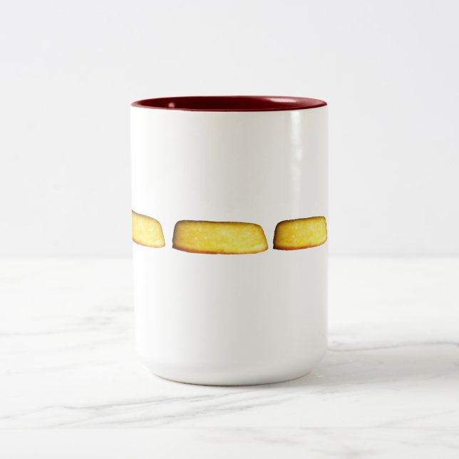 Café Em Dois Tons Caneca de bolos dourados! (Centro)