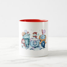 Caneca de Boneco de Neve