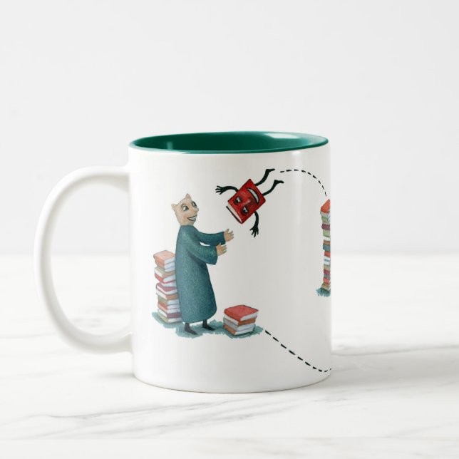 Café Em Dois Tons Caneca de BookMooch 11oz (Esquerda)