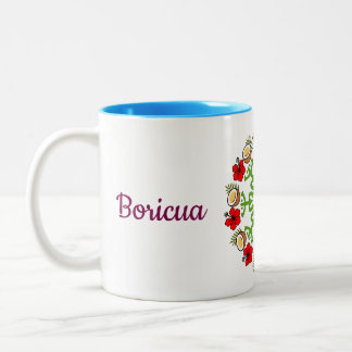 Café Em Dois Tons Caneca de Boricua flamboyan