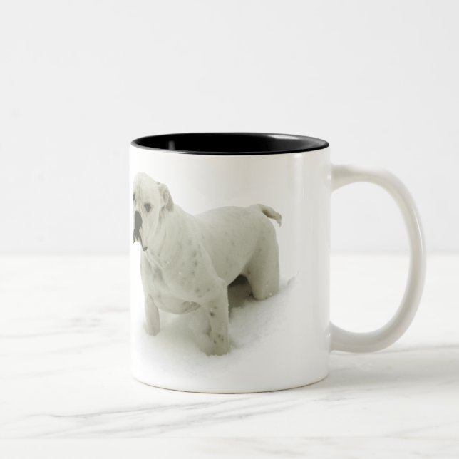 Café Em Dois Tons Caneca de Bull da neve (Direita)