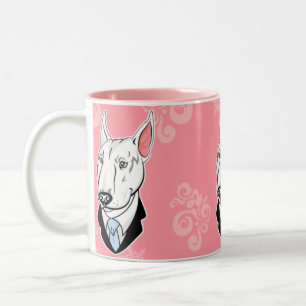 Café Em Dois Tons Caneca de bull terrier