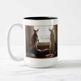 Café Em Dois Tons Caneca de bull terrier do inglês