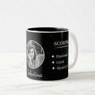 Café Em Dois Tons Caneca de características do zodíaco Escorpião com