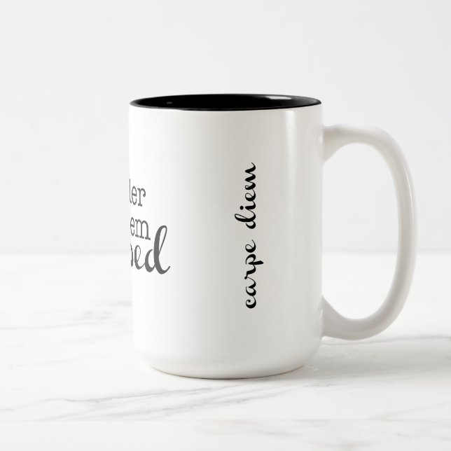 Café Em Dois Tons Caneca de Carpe Diem (Direita)
