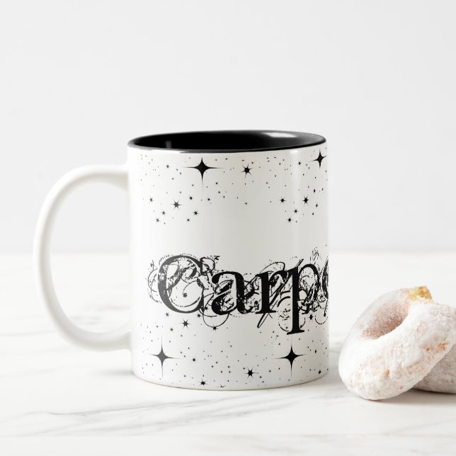 Café Em Dois Tons Caneca de Carpe Diem Cofffee (Com Donut)
