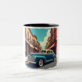 Café Em Dois Tons Caneca de Carro Antigo dos Anos 40