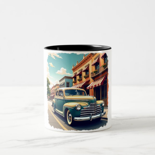 Café Em Dois Tons Caneca de Carro Antigo dos Anos 40 (Centro)