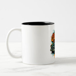 Café Em Dois Tons Caneca de Carro Clássico com Grafite