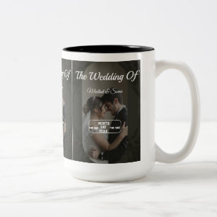 Café Em Dois Tons Caneca de Casamento para Noiva e Noivo Casal Rom