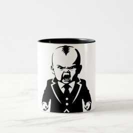 Café Em Dois Tons Caneca de Cerâmica Chefe Bebê Zangado | Presente E