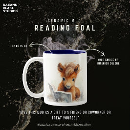 Café Em Dois Tons Caneca de Cerâmica de Potro Leitor