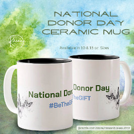 Café Em Dois Tons Caneca de Cerâmica do Dia Nacional do Doador