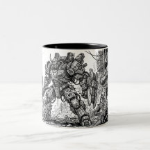 Caneca de Cerâmica do Robô Mecha Futurista
