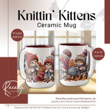 Caneca de Cerâmica Gatinhos Adoráveis Fofinhos