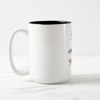 Café Em Dois Tons Caneca de Cerâmica Laço Rosa Humor Personagem Prin