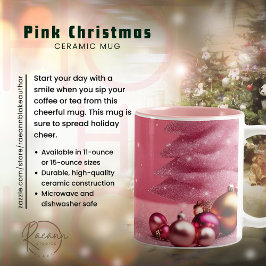 Café Em Dois Tons Caneca de Cerâmica Natal Rosa