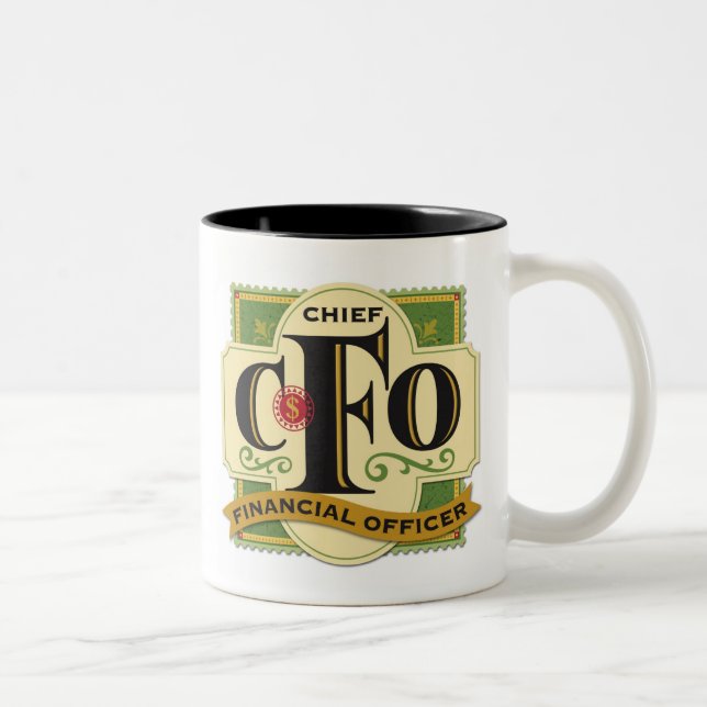 Café Em Dois Tons Caneca de "CFO" (Direita)