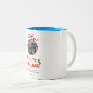 Café Em Dois Tons Caneca de Chapéu de Natal da Família Vermelha Aleg