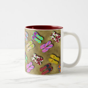 Café Em Dois Tons Caneca de Chevron do falhanço de sacudir