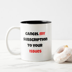 Café Em Dois Tons Caneca de Citação Minimalista Sarcástica - Cancela