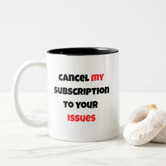 Café Em Dois Tons Caneca de Citação Minimalista Sarcástica - Cancela