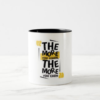 Café Em Dois Tons Caneca de Citação Motivacional