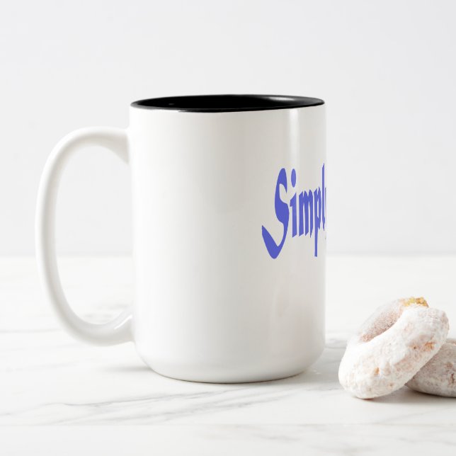 Café Em Dois Tons Caneca de Citação Simplesmente Poderosa (Com Donut)