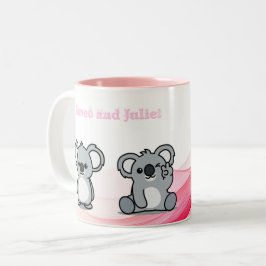 Café Em Dois Tons caneca de coala fofa personalizada