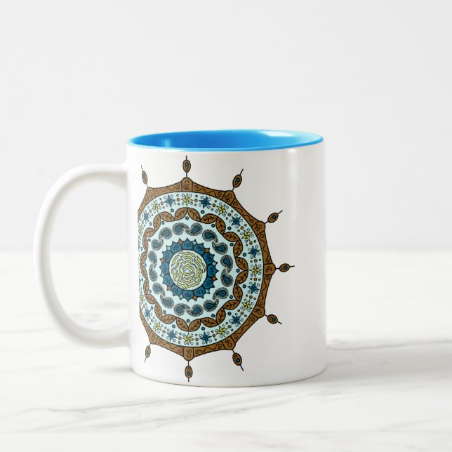 Café Em Dois Tons Caneca de Cobre Mehndi Fantasia (Esquerda)