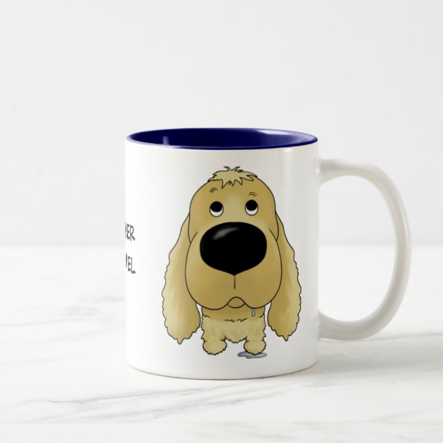 Café Em Dois Tons Caneca de cocker spaniel (Direita)