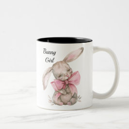 Café Em Dois Tons Caneca de Coelhinha Personalizada - Copo de Coelho