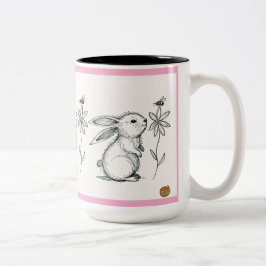 Café Em Dois Tons Caneca de Coelho Bonito