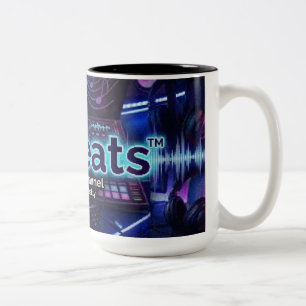 Café Em Dois Tons Caneca de Compartilhamento de Música Original GRÁT