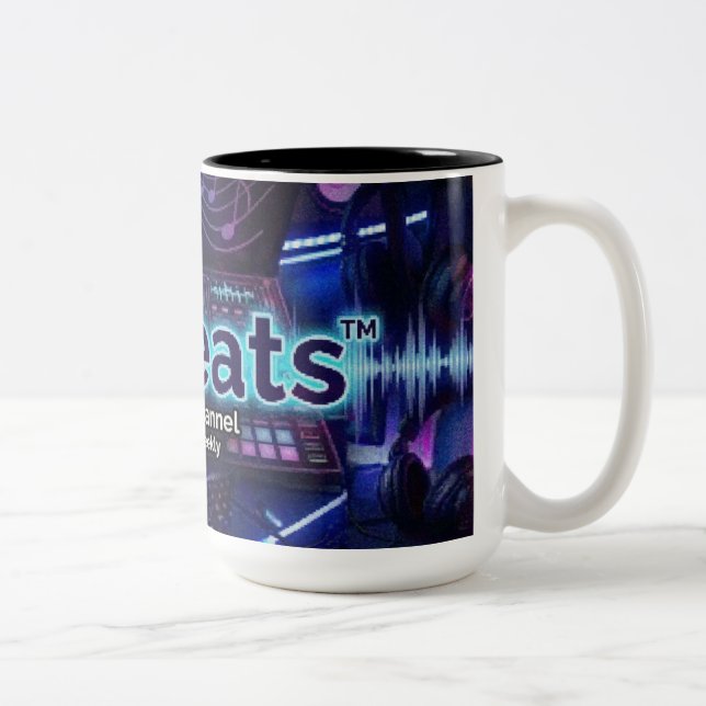 Café Em Dois Tons Caneca de Compartilhamento de Música Original GRÁT (Direita)